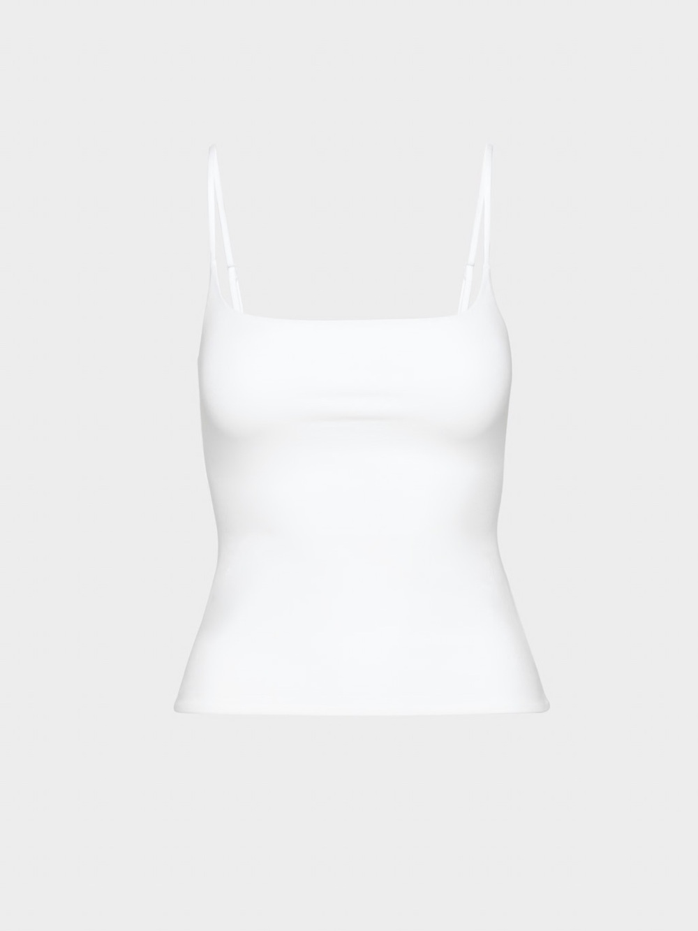 Aritzia Contour White Square-Neck Hip Cami